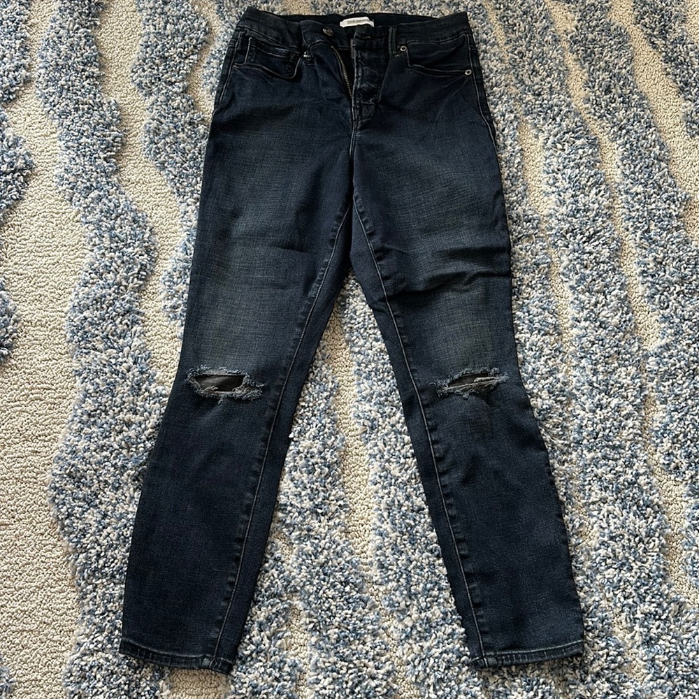 Good American dark high rise jeans